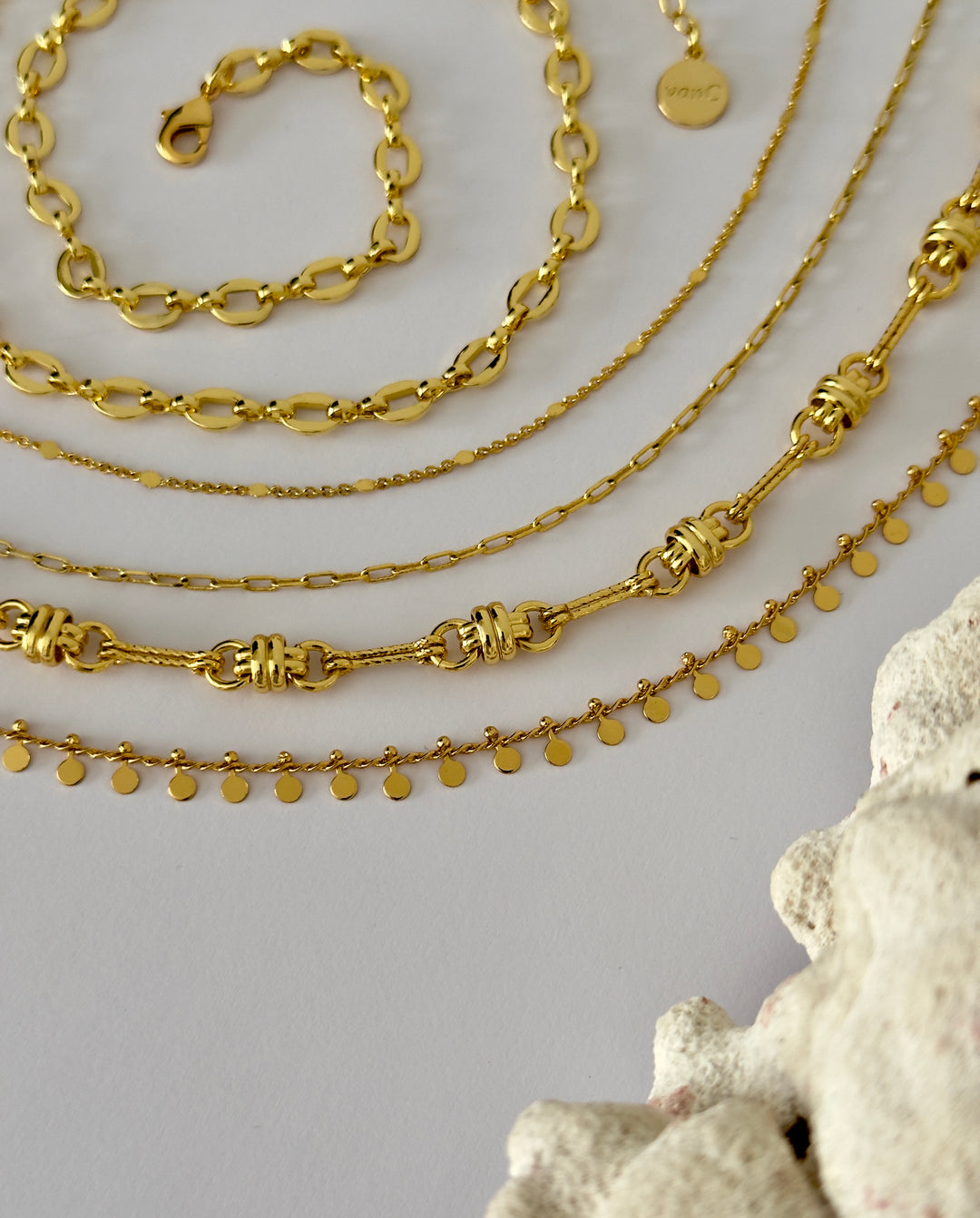 Boho big loop chain 18K gold plated