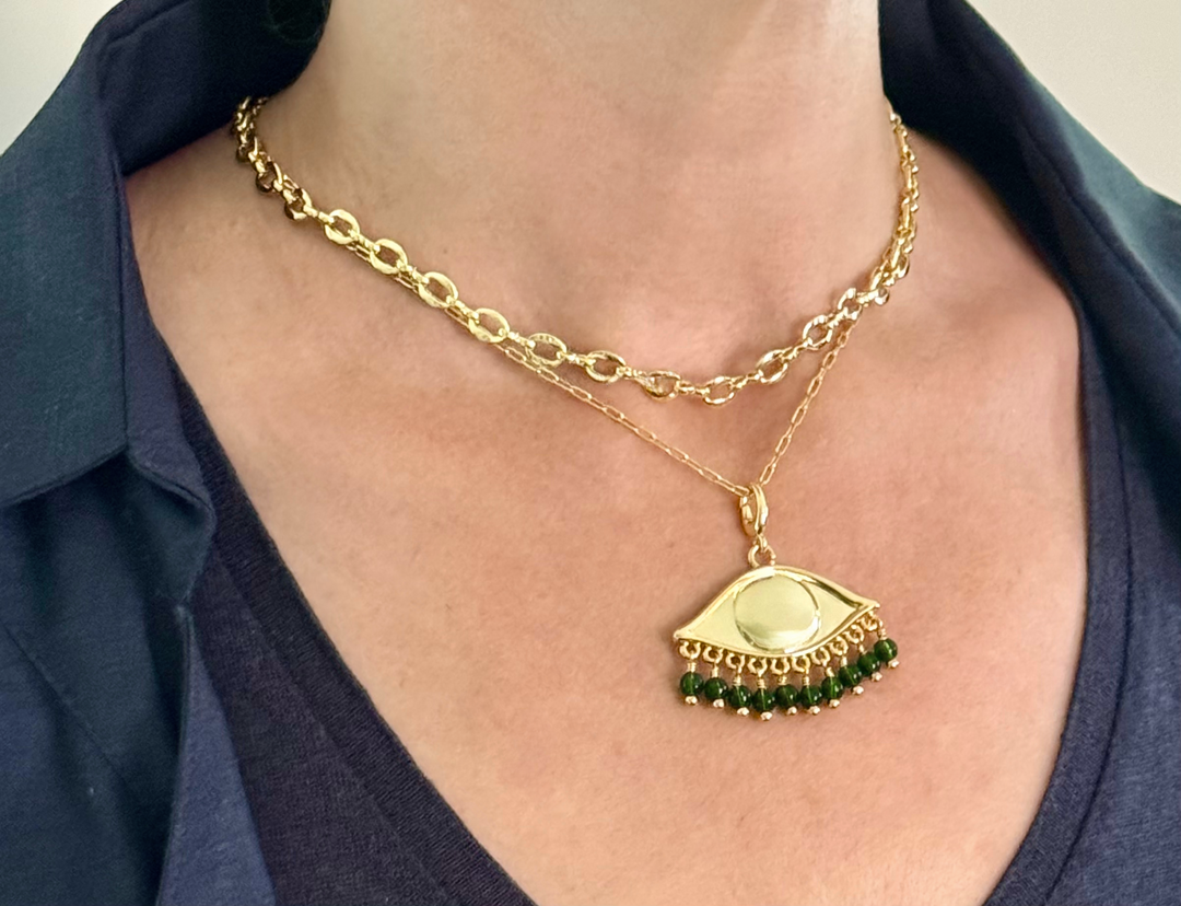 Boho big loop chain 18K gold plated