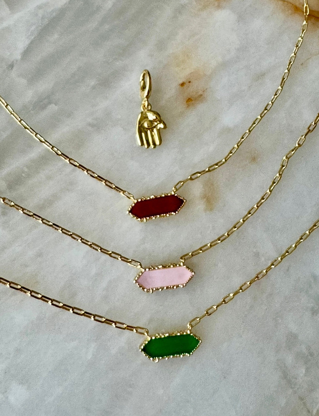 Andalus Necklace Light Pink 18K gold plated