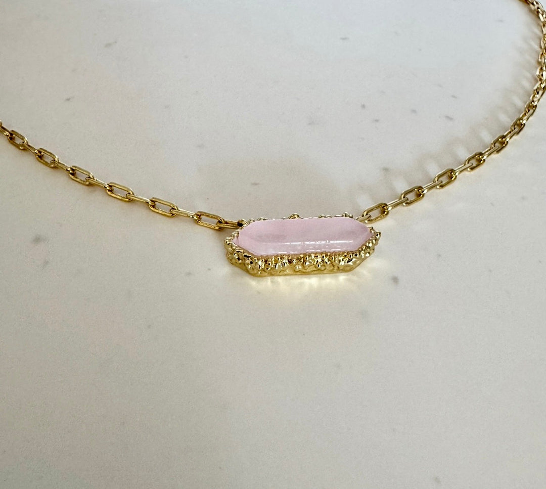 Andalus Necklace Light Pink 18K gold plated