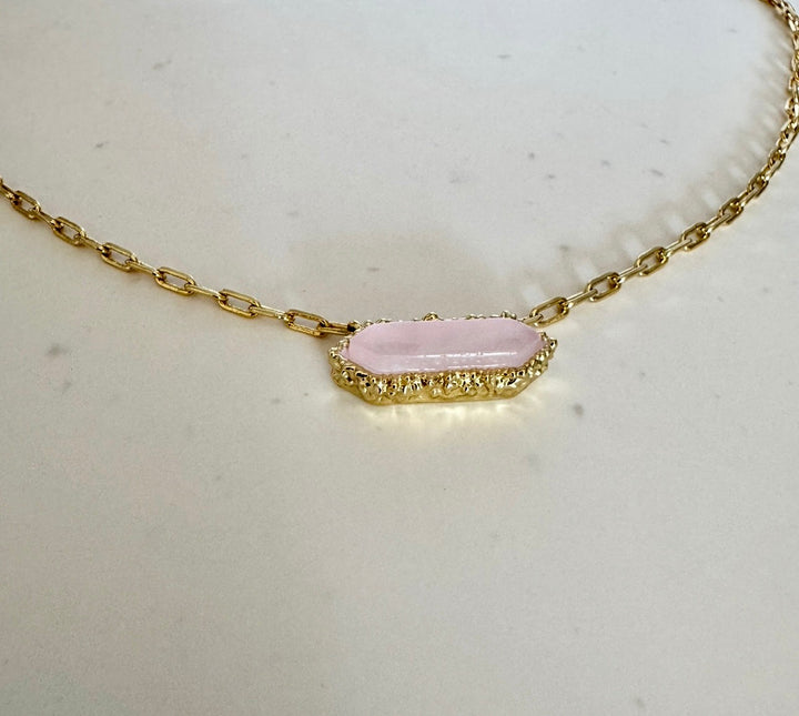 Andalus Necklace Light Pink 18K gold plated
