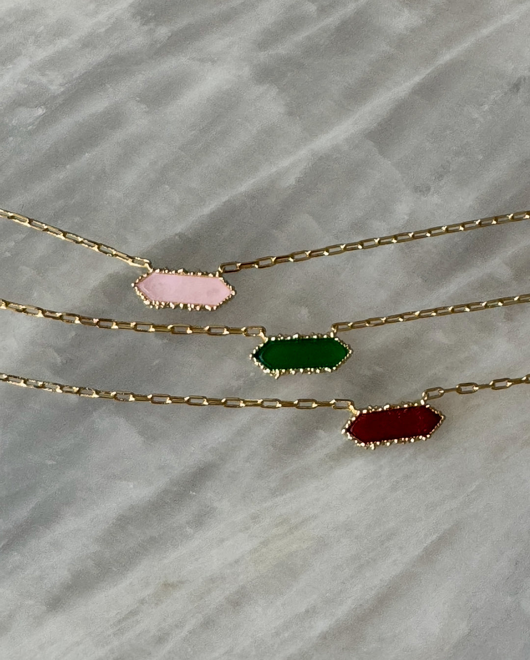 Andalus Necklace Light Pink 18K gold plated