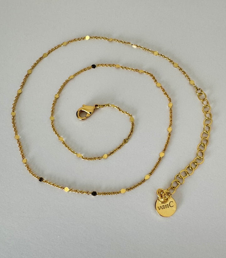 Dotty chain 18K gold plated