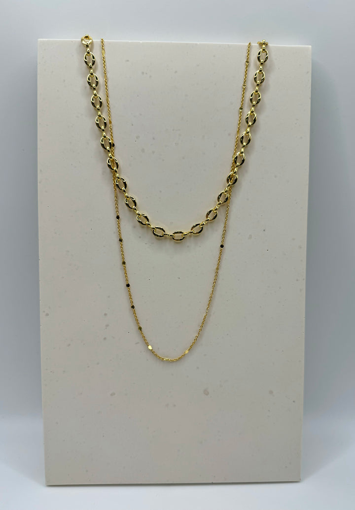 Dotty chain 18K gold plated