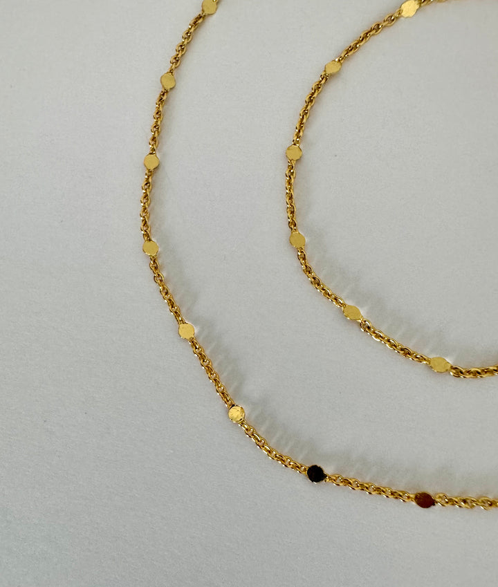 Dotty chain 18K gold plated