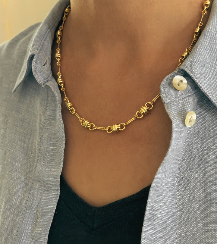 Chunky bohemian chain 18K gold plated