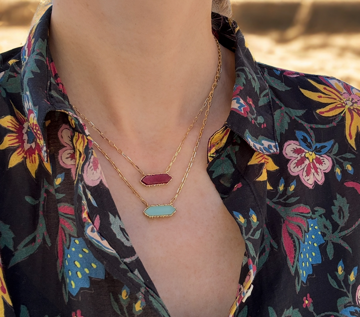 Andalus Necklace Blue 18K gold plated