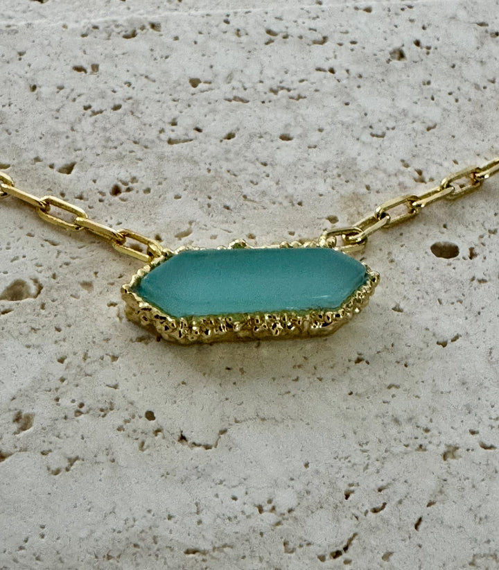 Andalus Necklace Blue 18K gold plated